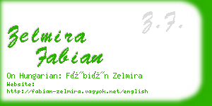 zelmira fabian business card